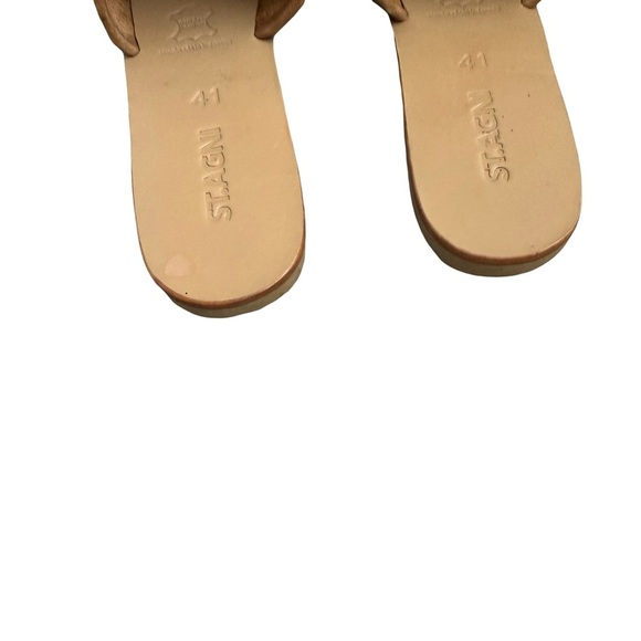 St. Agni Hennie Rattan Slide Sandals Sz 41/10 - Picture 10 of 15